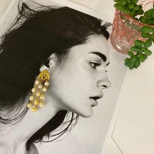 Vintage Tassel Pearl Gold Earring